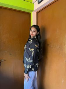 Stylish Black Animal Print Shirt