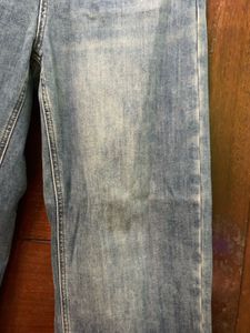 Stylish Wide Leg Blue Denim Jeans for women