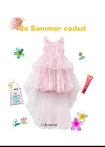 Girls Baby Pink Party wear Floral dress 🌸