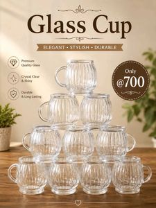 Vintage Glass Tea Cups Set