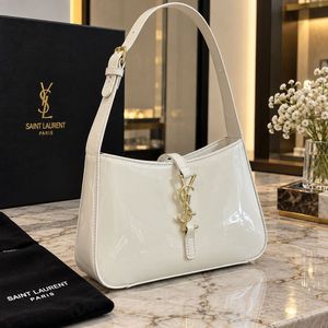 YSL Saint Laurent Patent Leather Hobo Bag