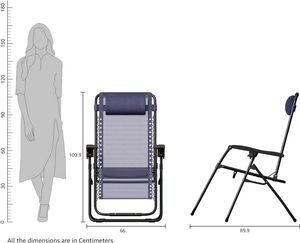 New Amazon Basic Folding Lounge Chair With Pillow