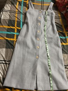 Button-Front Midi Dress