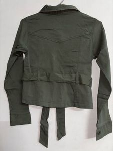 Olive Green Belted Jacket