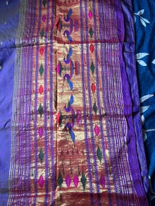 Purple Silk Paithani Saree with Blouse