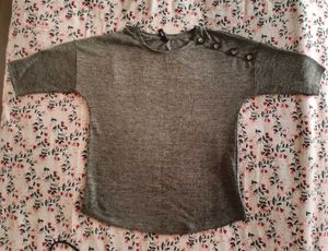 Max Half Sleeves Gray Tshirt
