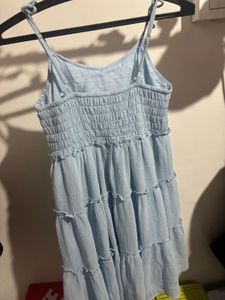 Light Blue Tiered Mini Dress