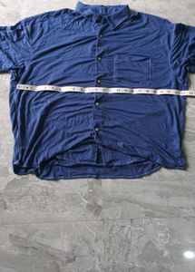 THE SHOP TK Blue Short Sleeve Button-Up Shirt