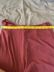 Maroon Culottes with Tie Belt