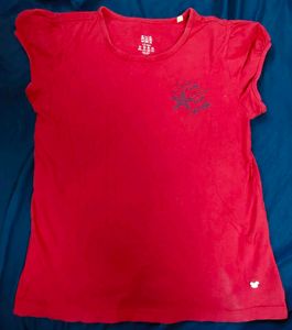 Eda Mamma Red T-Shirt with Starfish Print