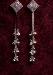 Elegant Silver Jhumka Earrings