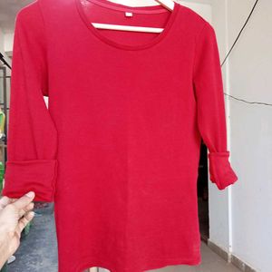 Fitted Red Long Sleeve