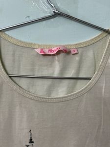 Set of Turquoise and Off White Tees