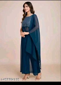 Elegant Teal Anarkali Kurta