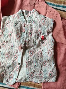 Cotton Kurta Set with Vasket