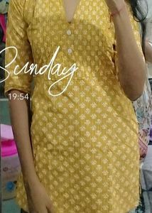 Yellow short Kurti