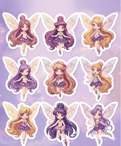 🧚‍♀️ Kawaii Fairy Glitter Stickers