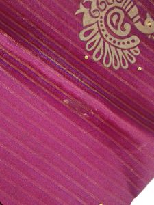 Elegant Maroon Striped Saree with Peacock Motifs