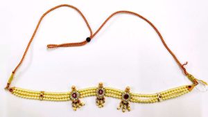 Pearl &amp; Gemstone Beaded Choker 10"