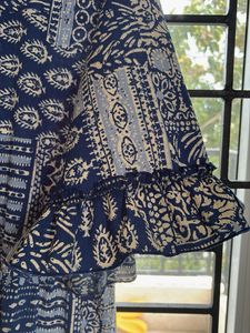 Boho Printed Tiered Ruffle Kurta