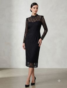 Elegant Black Lace Dress