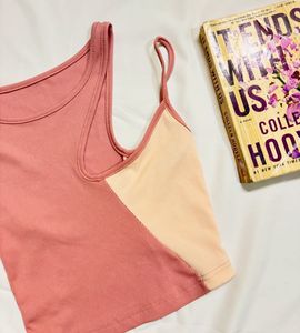 URBANIC Color Block Ribbed Tank Top