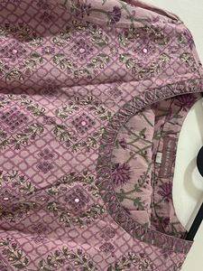 Beautiful Pink Floral Kurta