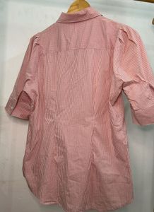 Pink gingham button Up