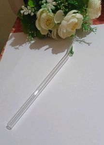 Glass Straw with Butterfly Charm