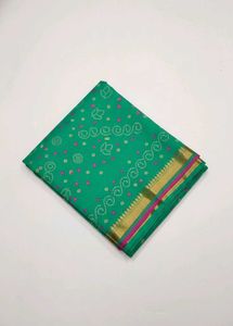 Green Bandhani Saree