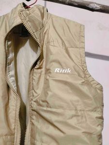 Beige 'Ritik' Sleeveless Jacket