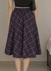 Plaid Midi Skirt