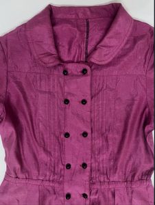 Stylish Purple Double-Breasted Top