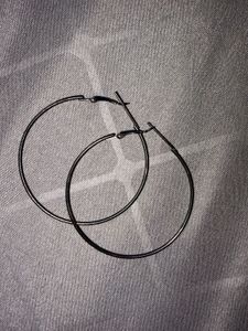 Chic Large Hoop Earrings and evileye bracelet