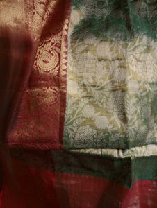 Beautiful Green &amp; Gold Saree