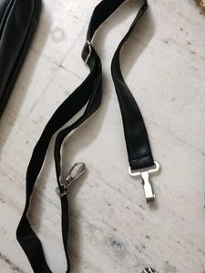 Stylish Black Leather Briefcase - Laptop Bag