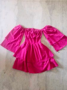 Chic Off-Shoulder Tiered Mini Dress