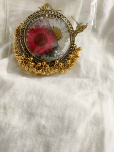 Beautiful Floral Hoop Earrings