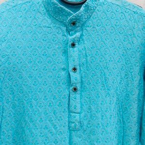 Men's Sky Blue Kurta