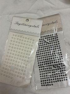 White Pearl & Black Rhinestone Sticker Set