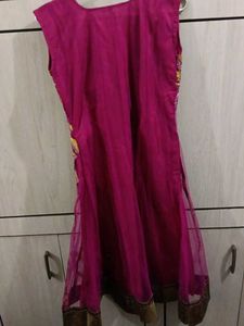 Gorgeous Pink &amp; Gold Embellished Kurta Set