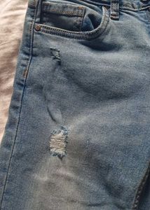 Blue light wash Straight jeans