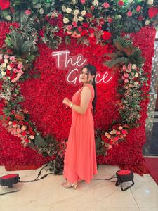 Elegant Coral Gown