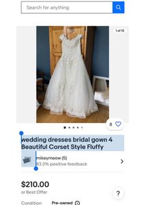 Corset Style Fluffy  Wedding Bridal Goen