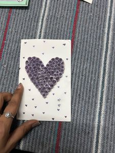 Handmade Quilled Heart Card
