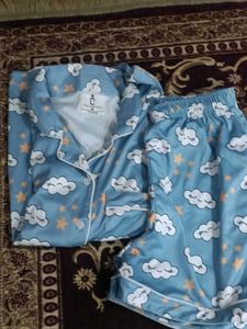 Two piece Cute Cloud nightwear with shorts