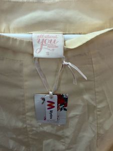 Cream Floral Border Ethnic Skirt
