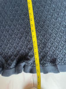 GU Navy Blue Knitted Flared Vintage Skirt