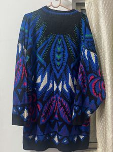 Vintage Patterned Knit Sweater top
