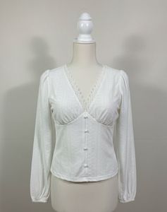 SLYCK v-neck white top